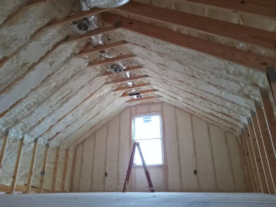 Spray foam roofing application for Crawl Space Insulation project in Muskogee